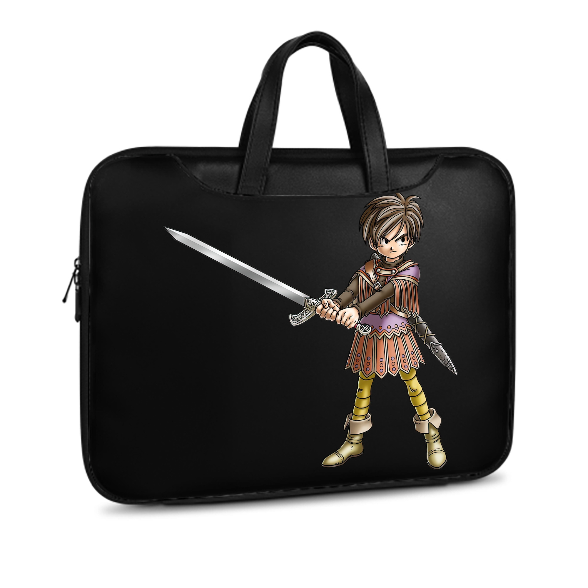 （画像用） ドラゴンクエスト Doragon Kuesuto Dragon Quest レザーラップトップバッグ　ノートパソコンケース