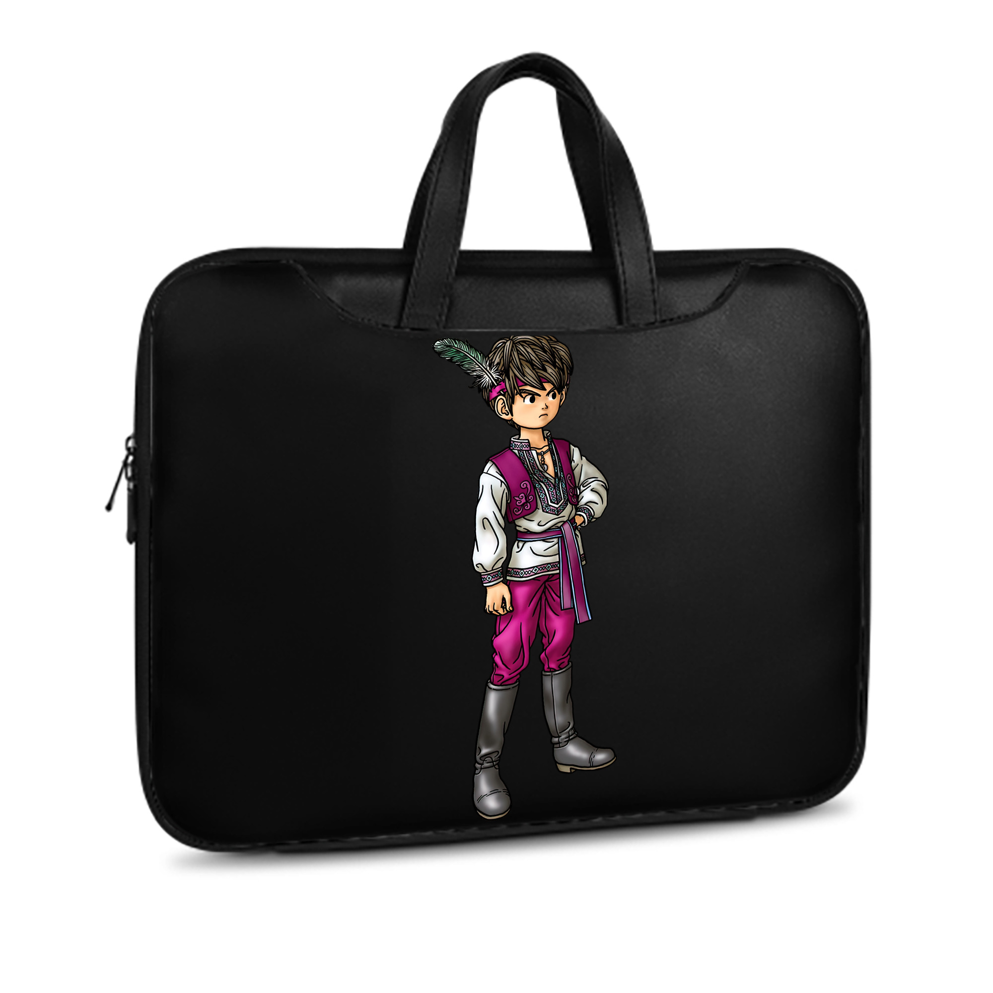 （画像用） ドラゴンクエスト Doragon Kuesuto Dragon Quest レザーラップトップバッグ　ノートパソコンケース