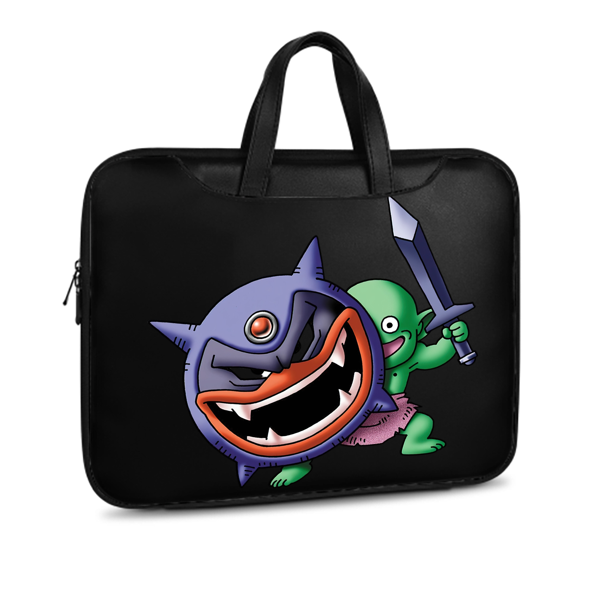 （画像用） ドラゴンクエスト Doragon Kuesuto Dragon Quest レザーラップトップバッグ　ノートパソコンケース