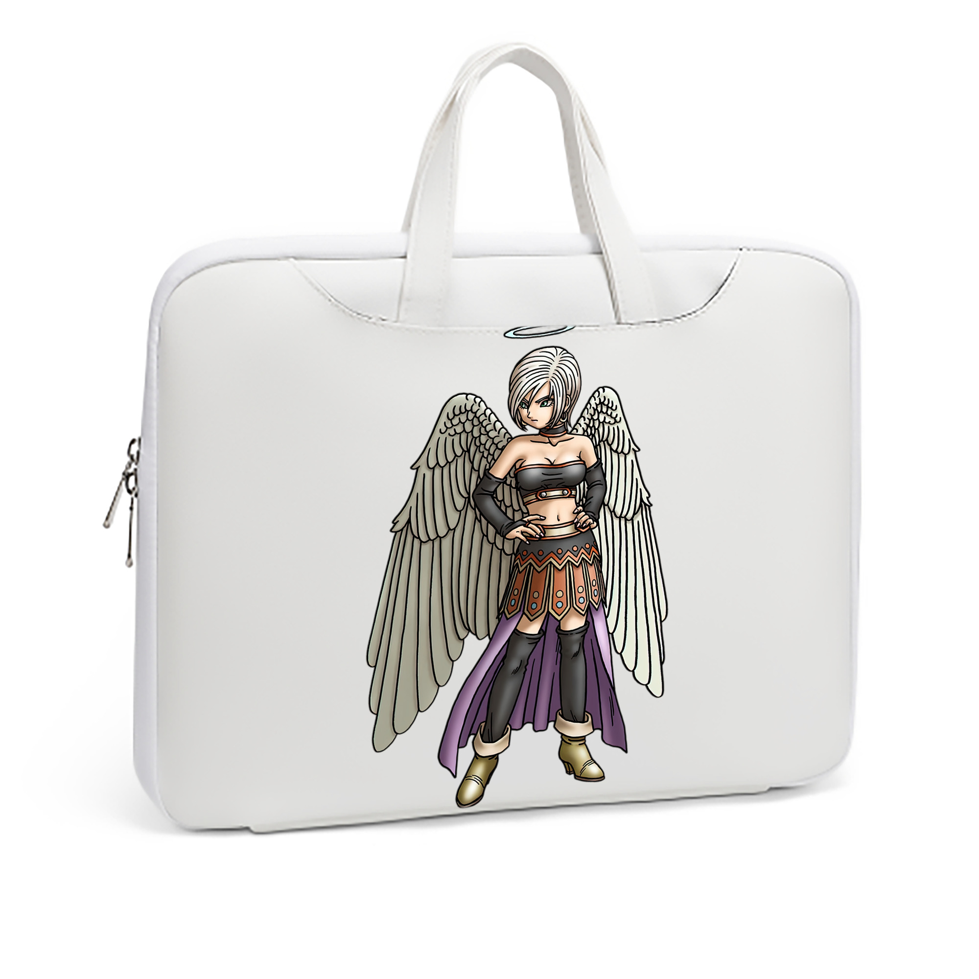 （画像用） ドラゴンクエスト Doragon Kuesuto Dragon Quest レザーラップトップバッグ　ノートパソコンケース