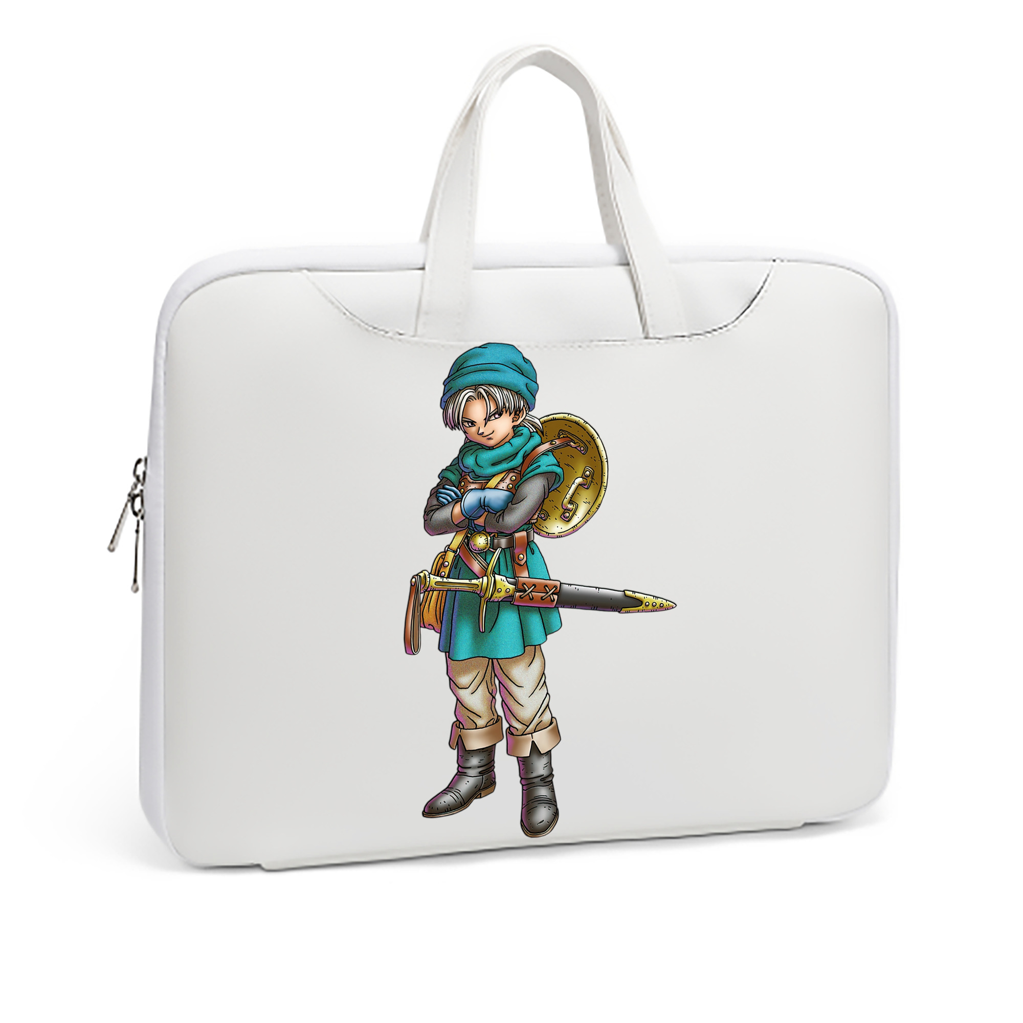 （画像用） ドラゴンクエスト Doragon Kuesuto Dragon Quest レザーラップトップバッグ　ノートパソコンケース