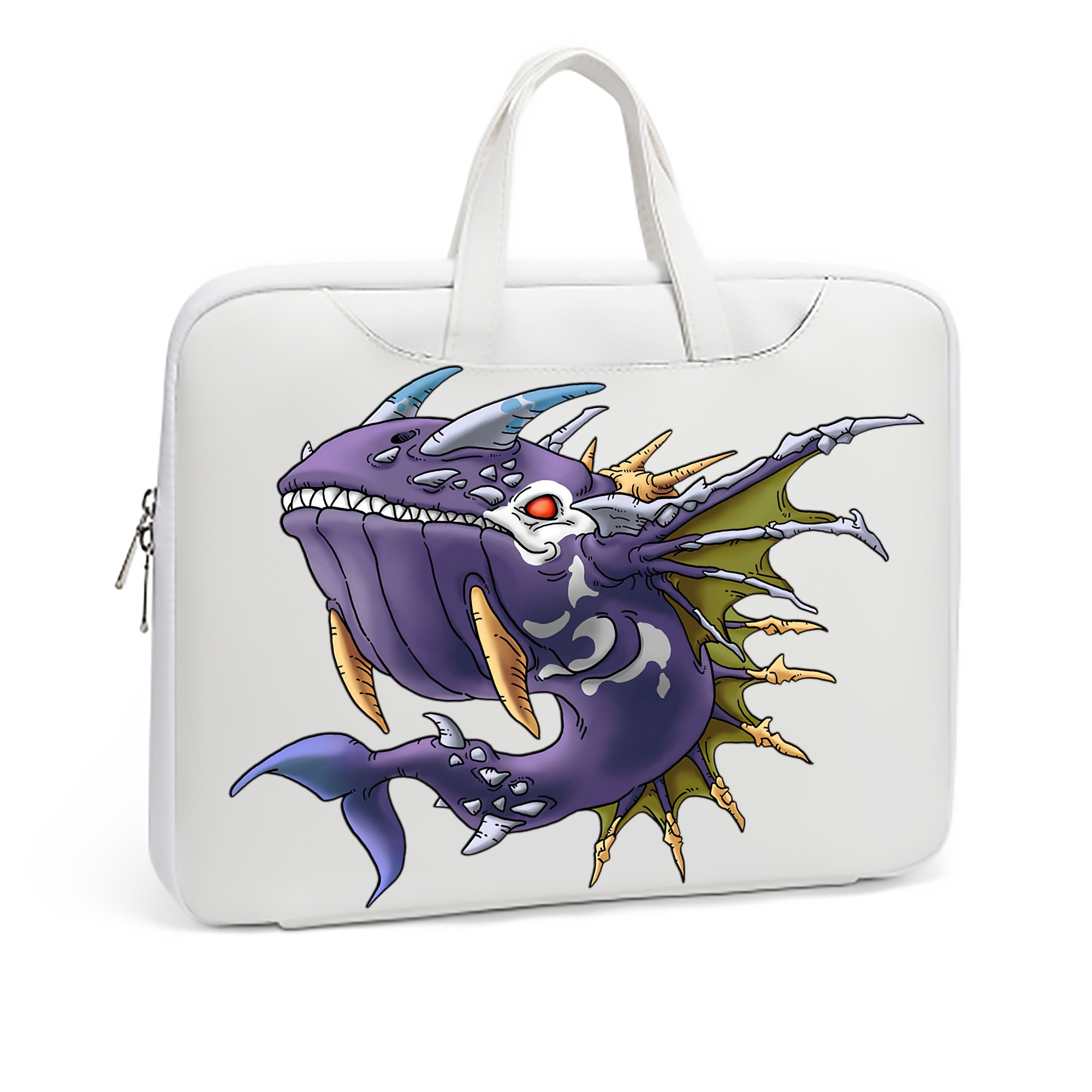 （画像用） ドラゴンクエスト Doragon Kuesuto Dragon Quest レザーラップトップバッグ　ノートパソコンケース
