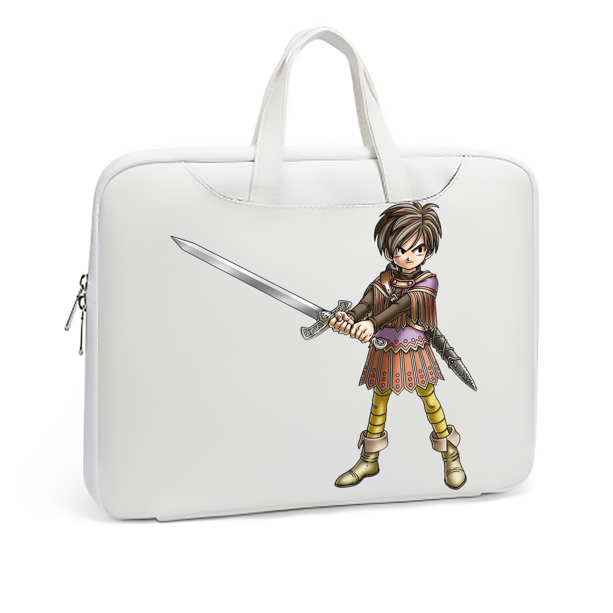 （画像用） ドラゴンクエスト Doragon Kuesuto Dragon Quest レザーラップトップバッグ　ノートパソコンケース